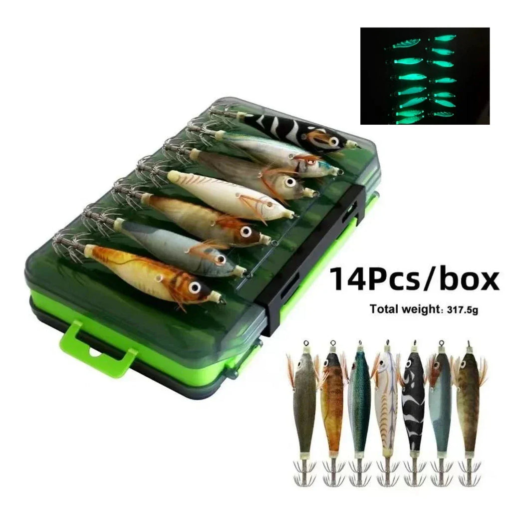 Luminous Wood Shrimp Squid Fishing Lure-1