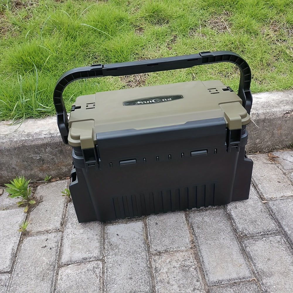 Double-Layer Outdoor Storage Box with Adjustable Dividers-4