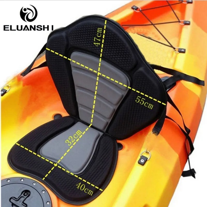 Adjustable Deluxe Fishing Kayak Seat with Inflatable Accessories and Bungee Cord-1