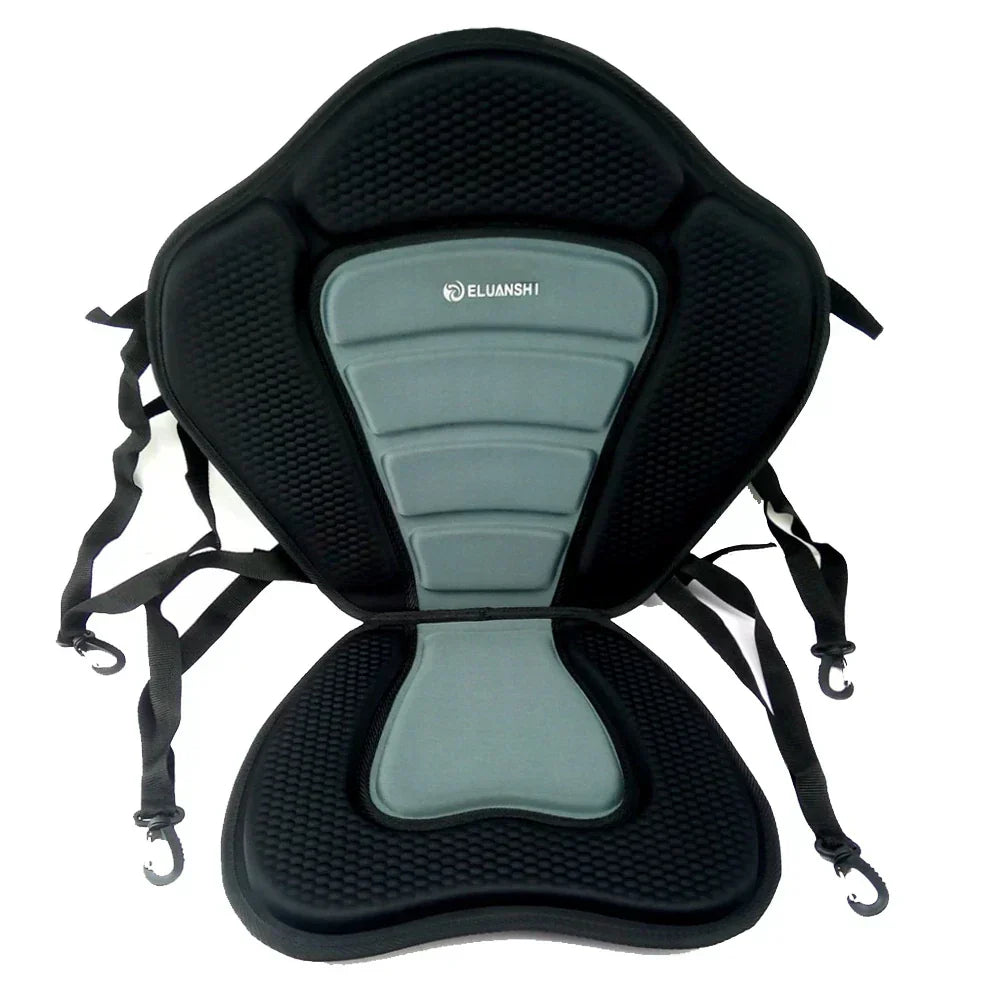 Adjustable Deluxe Fishing Kayak Seat with Inflatable Accessories and Bungee Cord-0